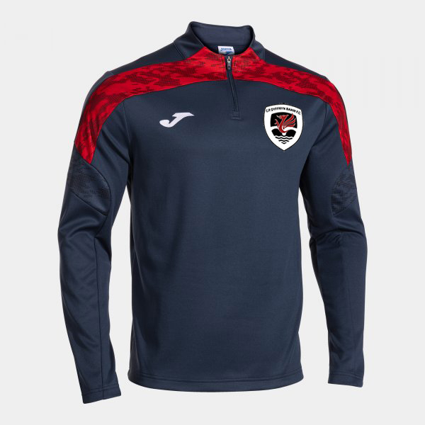 Quarter Zip Tracksuit Top - Navy/Red